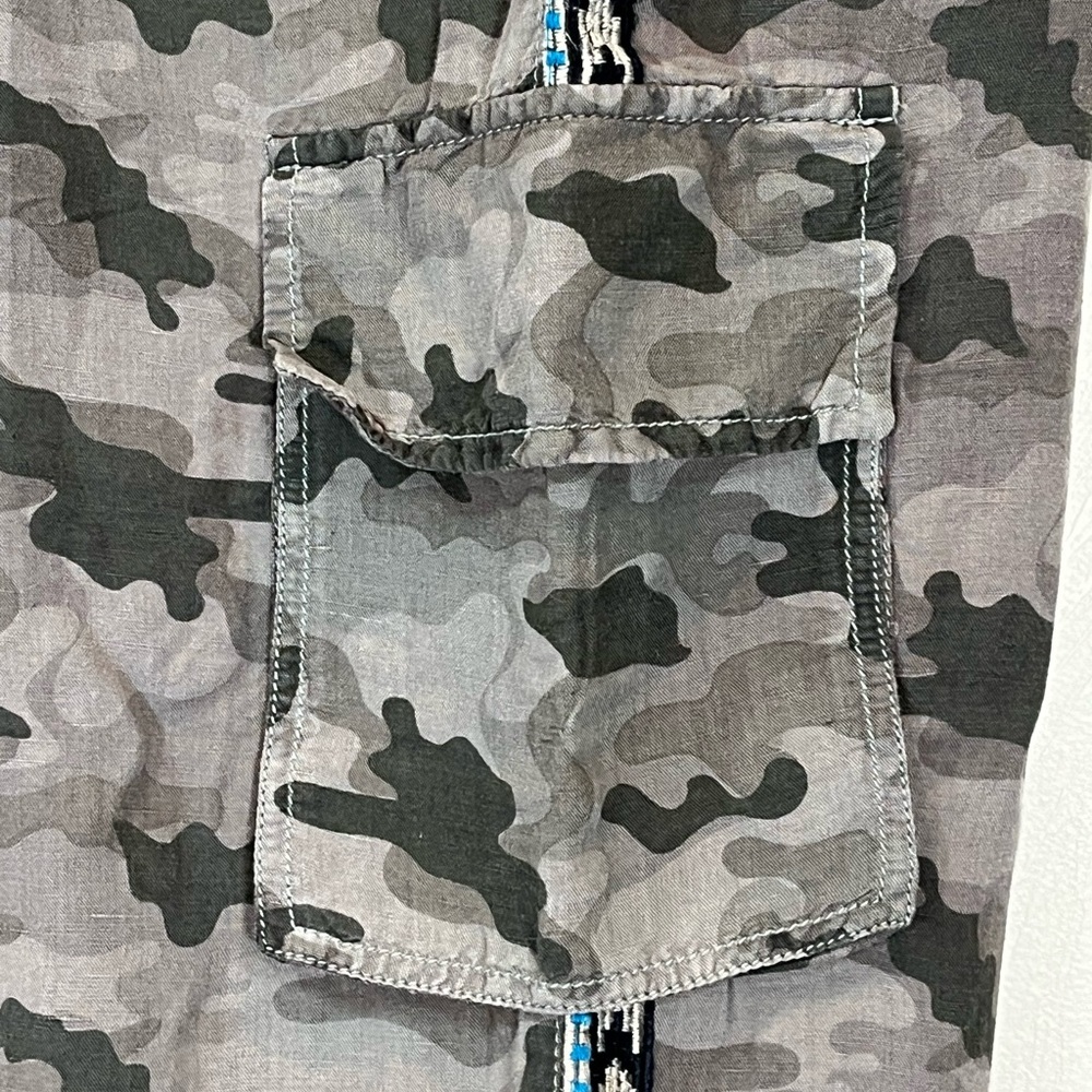NWT Sundance Camo Cargo Linen Blend Joggers - Picture 4 of 8